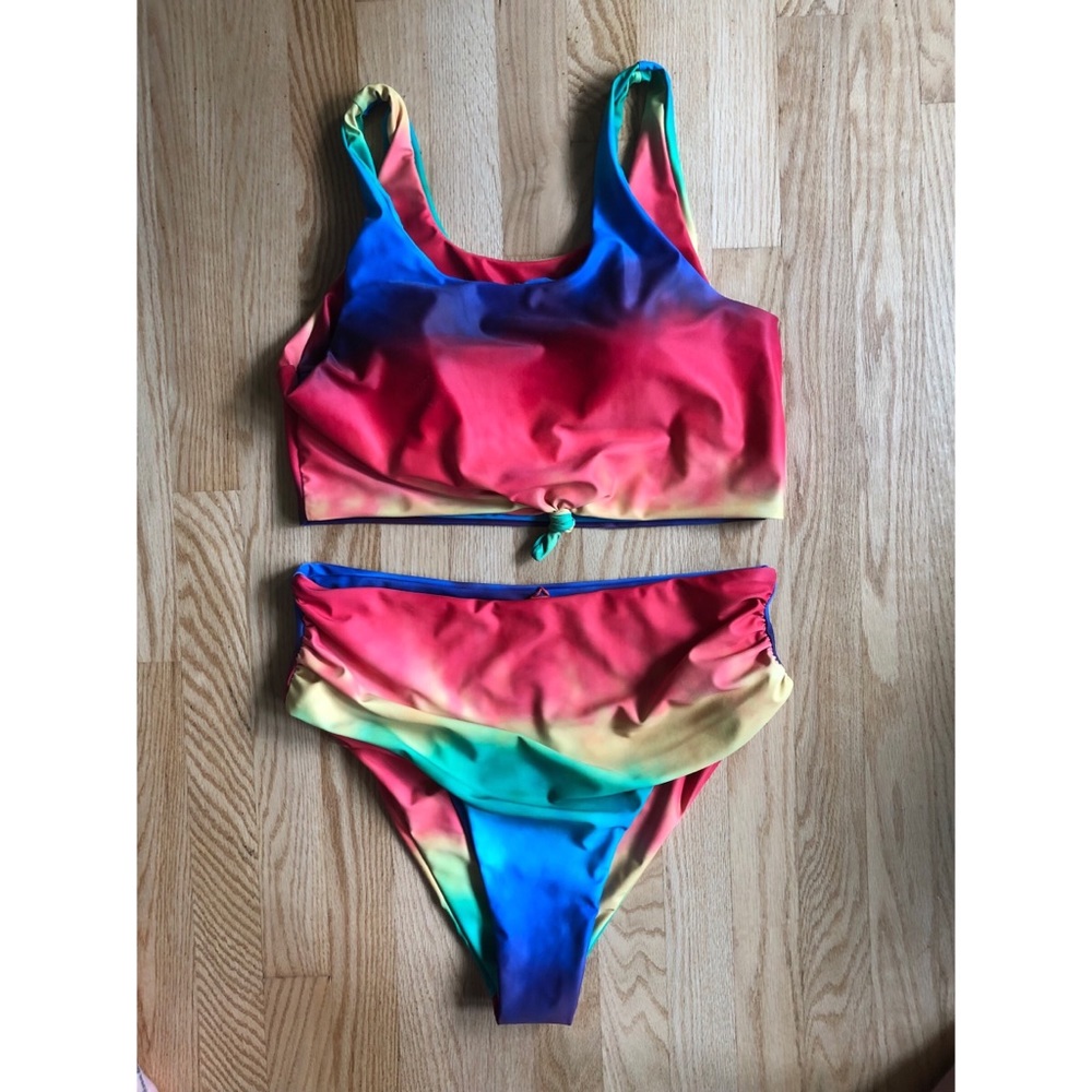 Zaful Rainbow Bikini Set